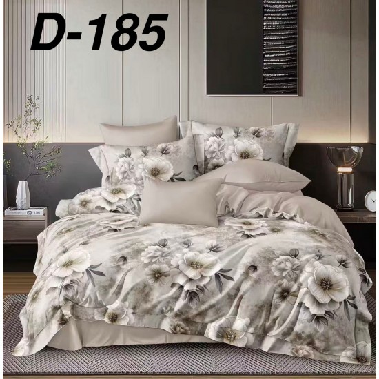 Lenjerie de Pat din Finet cu elastic, 6 Piese, Pat 2 Persoane Lenjerii bumbac finet 2 persoane 6 piese, cearșaf pat cu elastic