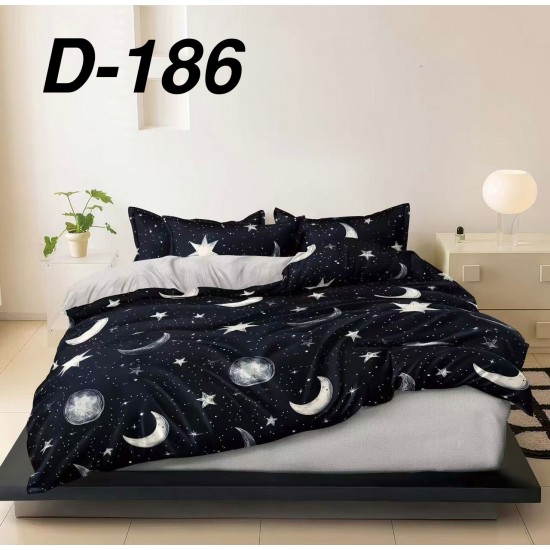 Lenjerie de Pat din Finet cu elastic, 6 Piese, Pat 2 Persoane Lenjerii bumbac finet 2 persoane 6 piese, cearșaf pat cu elastic