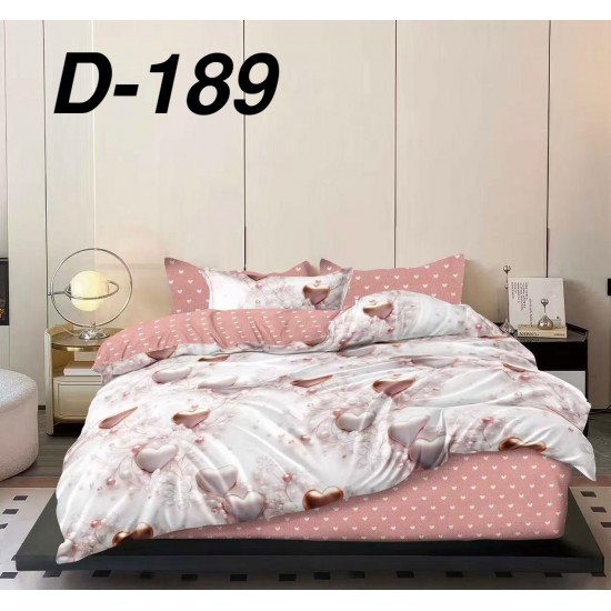 Lenjerie de Pat din Finet cu elastic, 6 Piese, Pat 2 Persoane Lenjerii bumbac finet 2 persoane 6 piese, cearșaf pat cu elastic