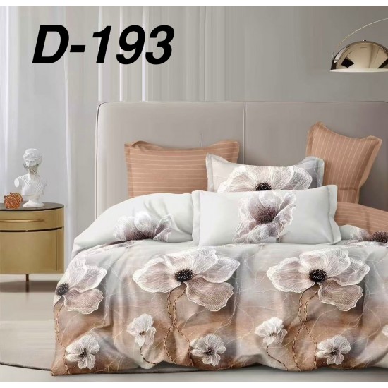 Lenjerie de Pat din Finet cu elastic, 6 Piese, Pat 2 Persoane Lenjerii bumbac finet 2 persoane 6 piese, cearșaf pat cu elastic