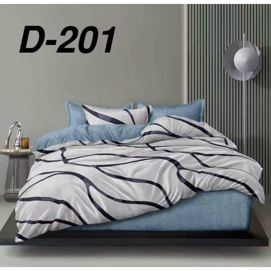 Lenjerie de Pat din Finet cu elastic, 6 Piese, Pat 2 Persoane Lenjerii bumbac finet 2 persoane 6 piese, cearșaf pat cu elastic