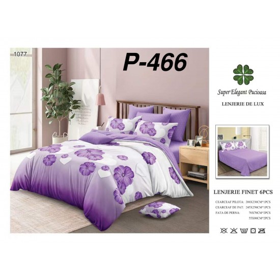 Lenjerie de Pat din Finet, 6 Piese, Pat 2 Persoane Lenjerii bumbac finet 2 persoane 6 piese