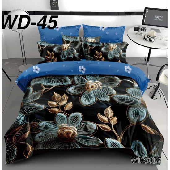 Lenjerie de pat Bumbac Finet 4 piese 2 persona cu elastic imprimare digitala 5d Lenjerie de pat Bumbac Finet 4 piese 2 persona cu elastic imprimare digitala 5d