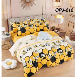 Lenjerii Bumbac Finet 1 persoana, 4 Piese, cearsaf pat clasic