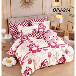 Lenjerii Bumbac Finet 1 persoana, 4 Piese, cearsaf pat clasic