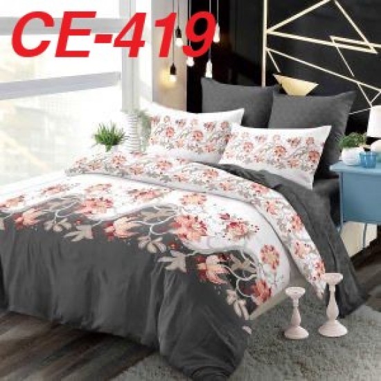 Lenjerie de Pat din Finet cu elastic, 6 Piese, Pat 2 Persoane Lenjerii bumbac finet 2 persoane 6 piese, cearșaf pat cu elastic