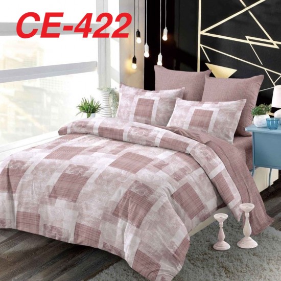 Lenjerie de Pat din Finet cu elastic, 6 Piese, Pat 2 Persoane Lenjerii bumbac finet 2 persoane 6 piese, cearșaf pat cu elastic