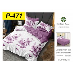 Lenjerie de Pat din Finet, 6 Piese, Pat 2 Persoane