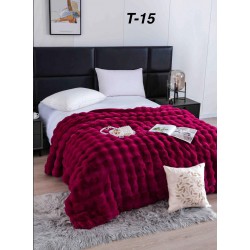 Pătură Luxury Soft Touch, Jojo Home, cu Blăniță Artificială Tip Iepure, 200x230 cm, cu Fermoar