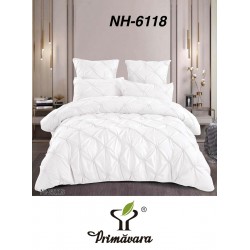 Lenjerie de pat cu pliuri din bumbac finet , 6 Piese, Pat 2 Persoane