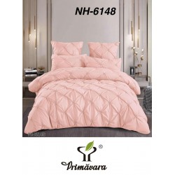 Lenjerie de pat cu pliuri din bumbac finet , 6 Piese, Pat 2 Persoane