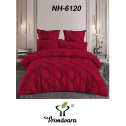 Lenjerie de pat cu pliuri din bumbac finet , 6 Piese, Pat 2 Persoane