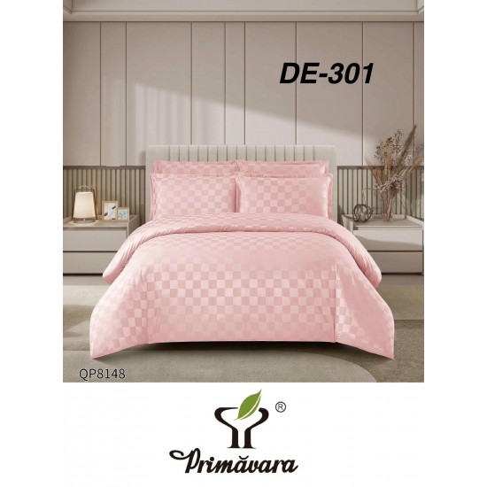 Lenjerie de pat DAMASC cu ELASTIC, 4 piese Lenjerii de Pat Damasc cu Elastic