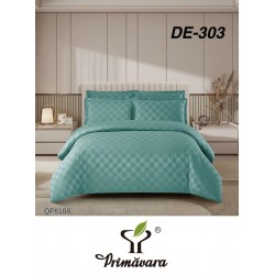 Lenjerie de pat DAMASC cu ELASTIC, 4 piese