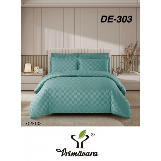 Lenjerie de pat DAMASC cu ELASTIC, 4 piese Lenjerii de Pat Damasc cu Elastic