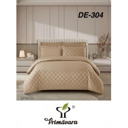 Lenjerie de pat DAMASC cu ELASTIC, 4 piese