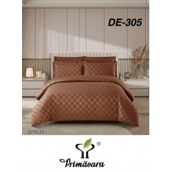 Lenjerie de pat DAMASC cu ELASTIC, 4 piese