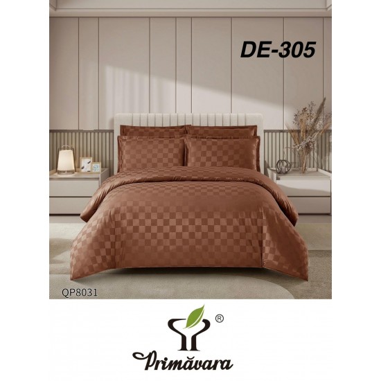 Lenjerie de pat DAMASC cu ELASTIC, 4 piese Lenjerii de Pat Damasc cu Elastic