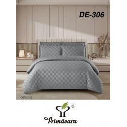 Lenjerie de pat DAMASC cu ELASTIC, 4 piese