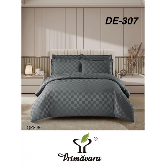 Lenjerie de pat DAMASC cu ELASTIC, 4 piese Lenjerii de Pat Damasc cu Elastic