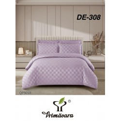 Lenjerie de pat DAMASC cu ELASTIC, 4 piese