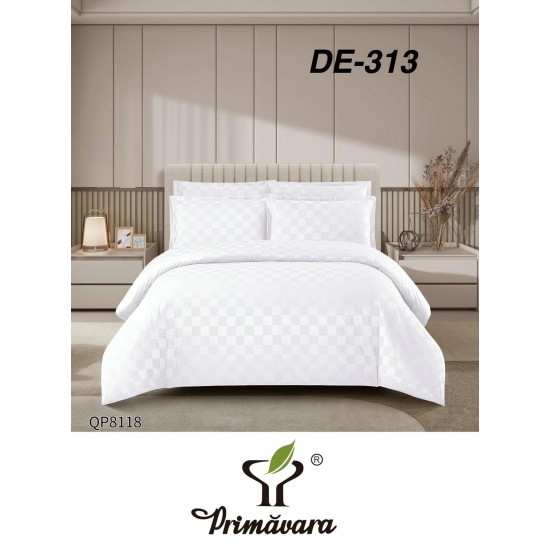 Lenjerie de pat DAMASC cu ELASTIC, 4 piese Lenjerii de Pat Damasc cu Elastic