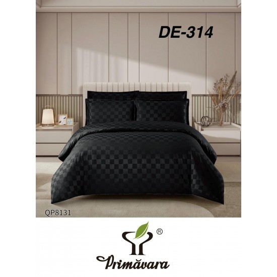 Lenjerie de pat DAMASC cu ELASTIC, 4 piese Lenjerii de Pat Damasc cu Elastic