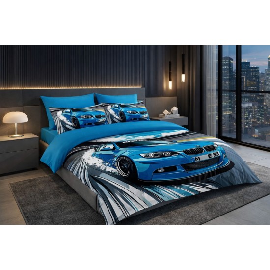 Lenjerie de Pat din Bumbac Finet, 6 Piese, Pat 2 Persoane 5D Lenjerie De Pat Bumbac Finet 6 Piese Cu Elastic 5D