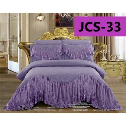 Cuverturi de pat cu volanas si 2 fete perne