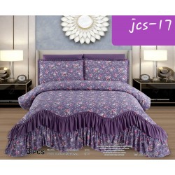 Cuverturi de pat cu volanas si 2 fete perne