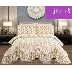 Cuverturi de pat cu volanas si 2 fete perne