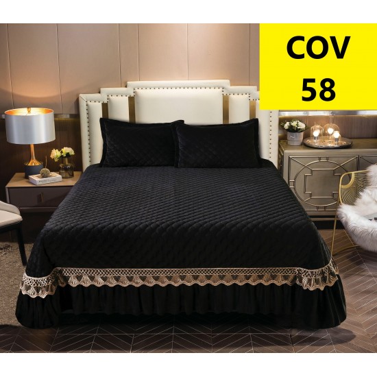 Cuverturi de pat din Catifea + 2 fete perna Cuverturi de pat din Catifea + 2 fete perna