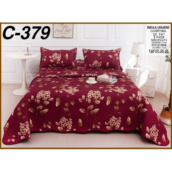 Cuverturi de pat din Catifea + 2 fete perna Cuverturi bumbac matlasat