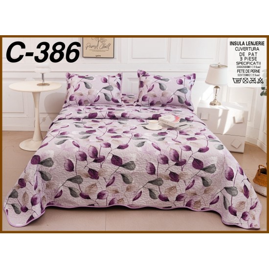 Cuverturi bumbac matlasat + 2 fete perna Cuverturi bumbac matlasat