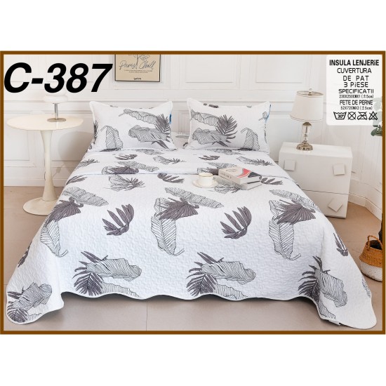 Cuverturi bumbac matlasat + 2 fete perna Cuverturi bumbac matlasat