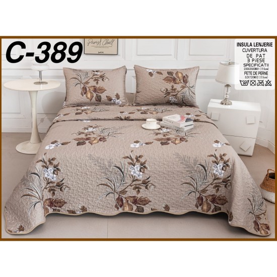 Cuverturi bumbac matlasat + 2 fete perna Cuverturi bumbac matlasat