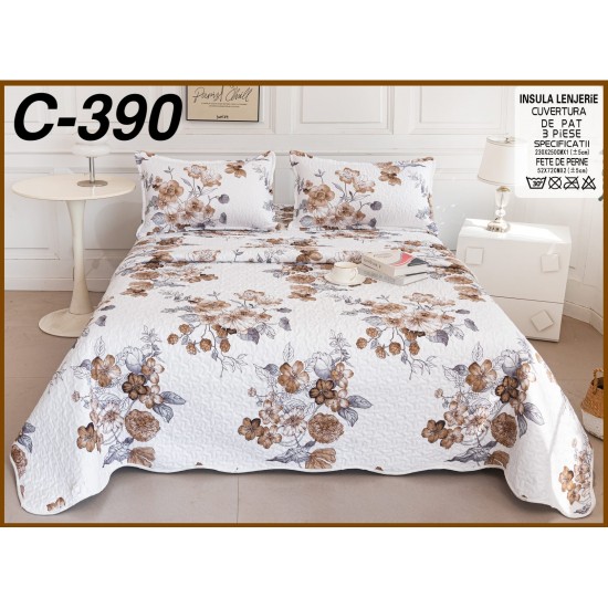 Cuverturi bumbac matlasat + 2 fete perna Cuverturi bumbac matlasat