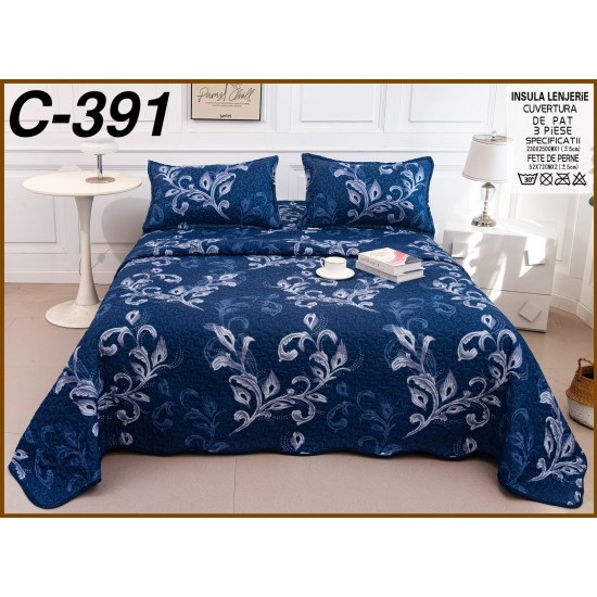 Cuverturi bumbac matlasat + 2 fete perna Cuverturi bumbac matlasat