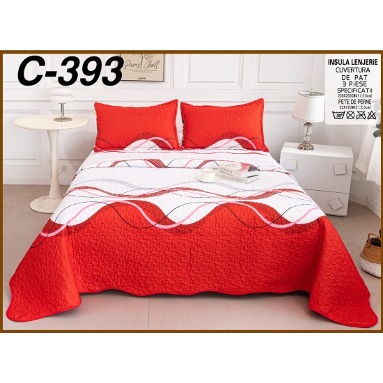 Cuverturi bumbac matlasat + 2 fete perna Cuverturi bumbac matlasat