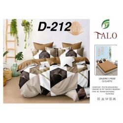 Lenjerie de Pat din Finet cu elastic, 6 Piese, Pat 2 Persoane