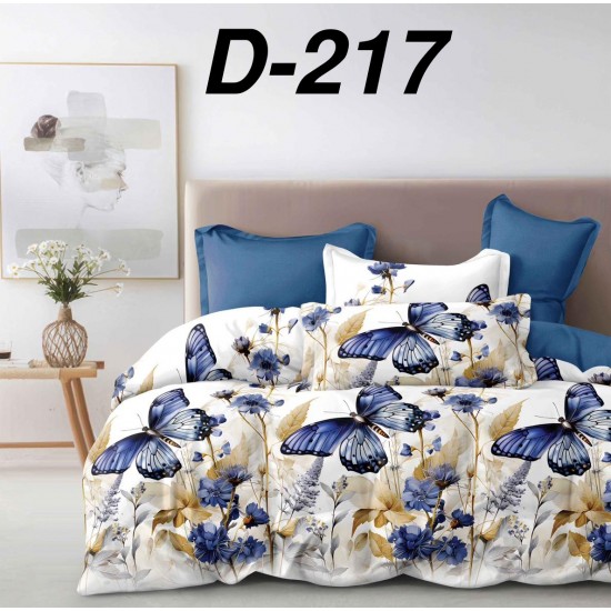 Lenjerie de Pat din Finet cu elastic, 6 Piese, Pat 2 Persoane Lenjerii bumbac finet 2 persoane 6 piese, cearșaf pat cu elastic