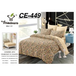 Lenjerie de Pat din Finet cu elastic, 6 Piese, Pat 2 Persoane