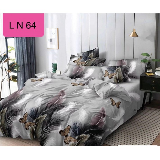 Lenjerie de Pat din Finet, 6 Piese, Pat 2 Persoane Lenjerii bumbac finet 2 persoane 6 piese