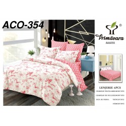 Lenjerie de Pat din Finet, 6 Piese, Pat 2 Persoane