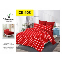 Lenjerie de Pat din Finet cu elastic, 6 Piese, Pat 2 Persoane