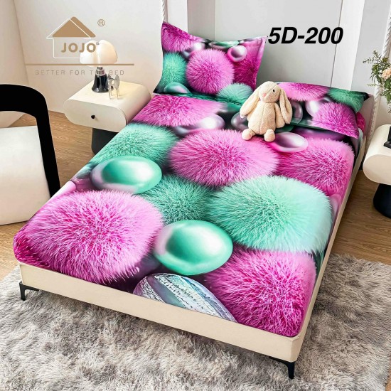 Husa de Pat cu 2 Fete de Perne din bumbac finet Huse 160 x 200 cm