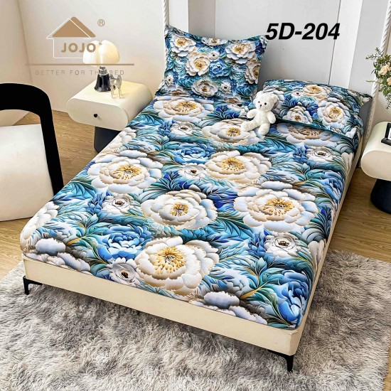 Husa de Pat cu 2 Fete de Perne din bumbac finet Huse 160 x 200 cm