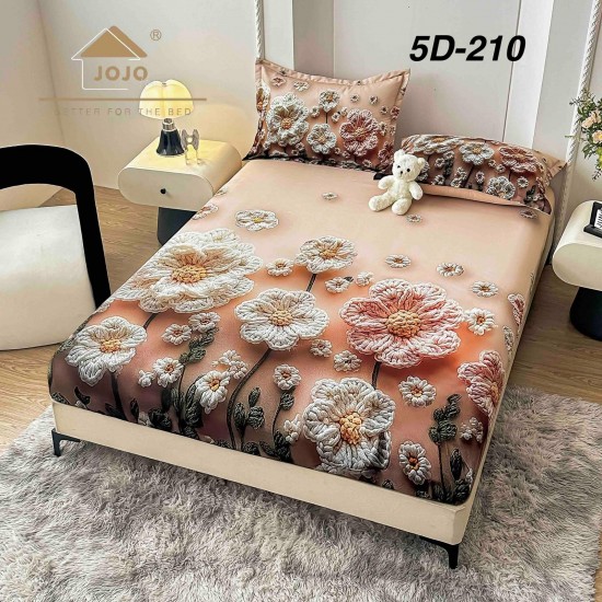 Husa de Pat cu 2 Fete de Perne din bumbac finet Huse 160 x 200 cm