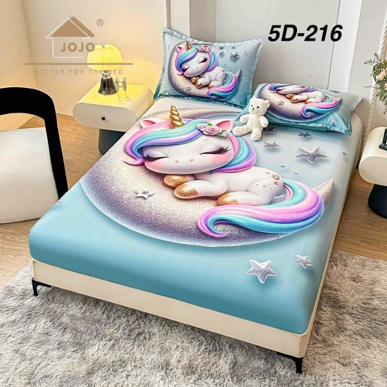 Husa de Pat cu 2 Fete de Perne din bumbac finet Huse 160 x 200 cm