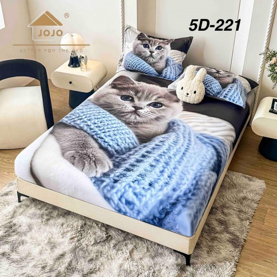 Husa de Pat cu 2 Fete de Perne din bumbac finet Huse 160 x 200 cm